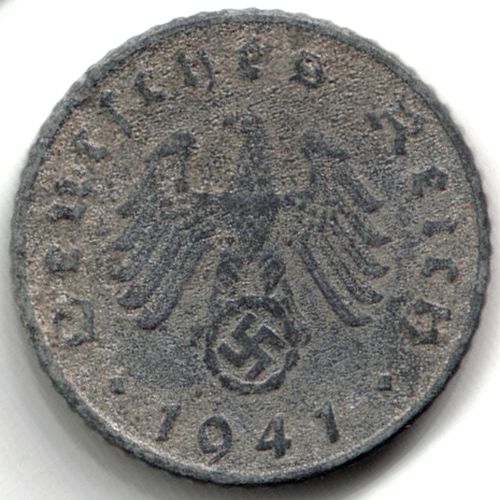 5 Reichs pfennig 1941 A rub